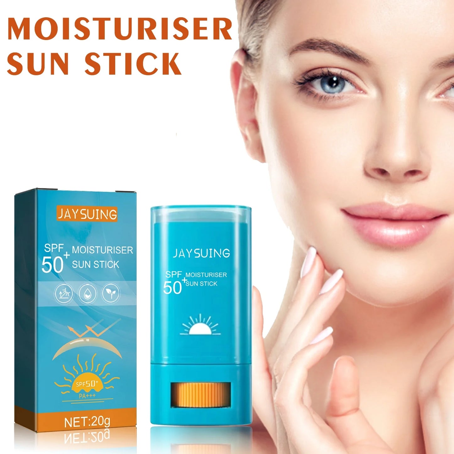 Organic Matte SPF 50+ Moisturiser Sun Stick 20g Waterproof Sun Protection Hydrating Moisturizing Nourishing Sunscreen Cream