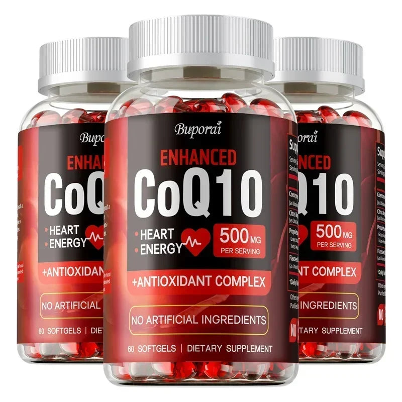 CoQ10 Supplement - Antioxidant Protection, Supports Heart Health, Promotes Cellular Energy Production, Enhances Absorption