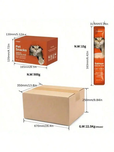 Pet Snacks, Assorted Lickable & Squeezable Cat Treats, Chicken Egg Yolk/Salmon Krill/Tuna Mussels, 0.52 Oz Pouches,