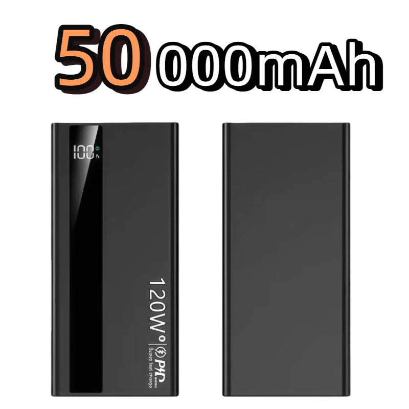 200000mAh High Capacity PowerBank 120W Super Fast Charging Portable External Battery Powerbank For Iphone Huawei Samsung Oppo