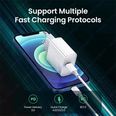 US EU Adapter PD 40W Fast Charger For Apple iPhone 15 13 12 11 14 17 16 Pro Max Type C Charger Charging Cable Phone Accessories