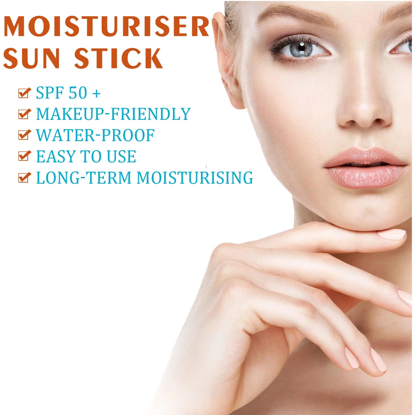 Organic Matte SPF 50+ Moisturiser Sun Stick 20g Waterproof Sun Protection Hydrating Moisturizing Nourishing Sunscreen Cream