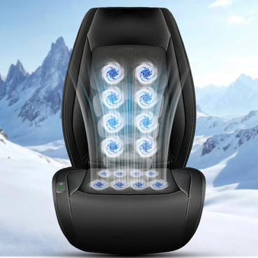 12V 16-Fan / 8-Fan Cooling Car Seat Cover–Ventilated Cushion for Cars, SUVs & Trucks, Universal Fit