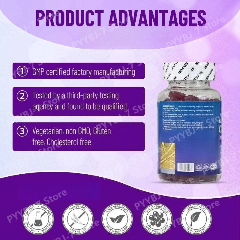 Herbal Gummies Supplement Maca Root Plant Extract Blend A Variety of Vitamins Suitable for Women Daily Wellness Support  60Count