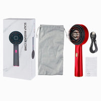 Electric Vibration Massage Comb Red Light Therapy Hair Growth Massage Scalp Brush Anti Hair Loss Liquid Oil Applicator Hair Care