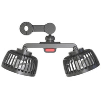 12V/24V Car Seat Back Cooling Fan Dual Head Auto Rear Seat Air Fan 360 Degree Rotation Electric Seat Back Cooler for Vehicle SUV
