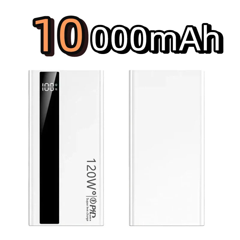 200000mAh High Capacity PowerBank 120W Super Fast Charging Portable External Battery Powerbank For Iphone Huawei Samsung Oppo