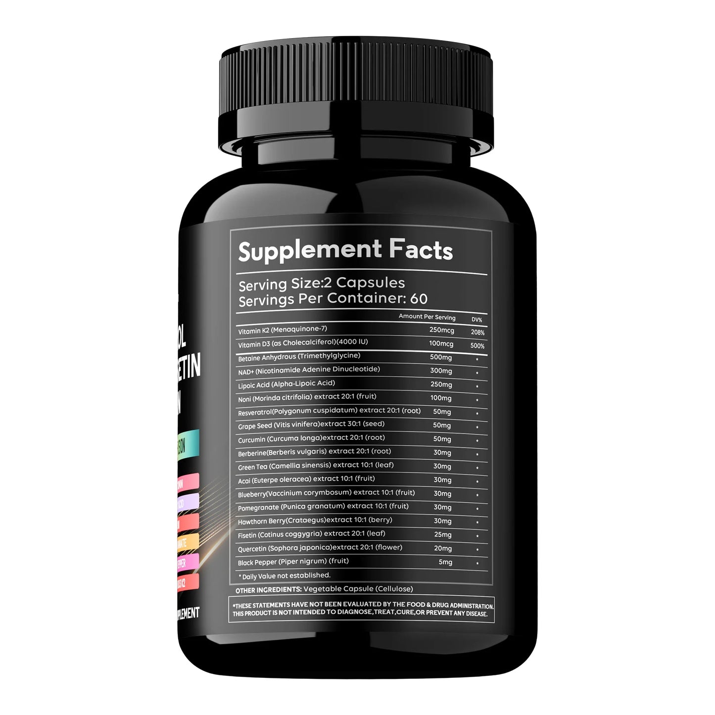 NAD+ Resveratrol Berberine - Promotes Cardiovascular Health,Improve Endurance,Cellular Health,Healthy Aging,Supplement Nutrition