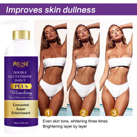 AILKE Double Glutathione PLSU Brightening Face Serum, Reduce Freckles Chloasma, Antioxidant For Face & Body, Hands, Knuckle