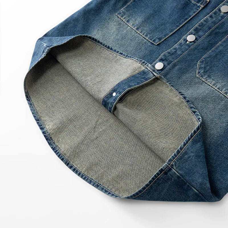 Men's Spring New Loose Fit Shirt Japanese Style Cool Retro Top Casual Fashion Vintage Upperwear for Men