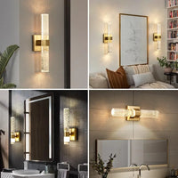 Modern 24W Mirror light Wall Lamps Indoor Fixtures Bubble Crystal Wall Sconces for Bathroom Bedroom Hallway Corridor