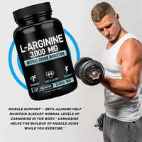 L Arginine 3000mg Capsules | 120 Tablets | Maximum Dose L-Arginine Nitric Oxide Supplement for Workout Training & Muscle Growth
