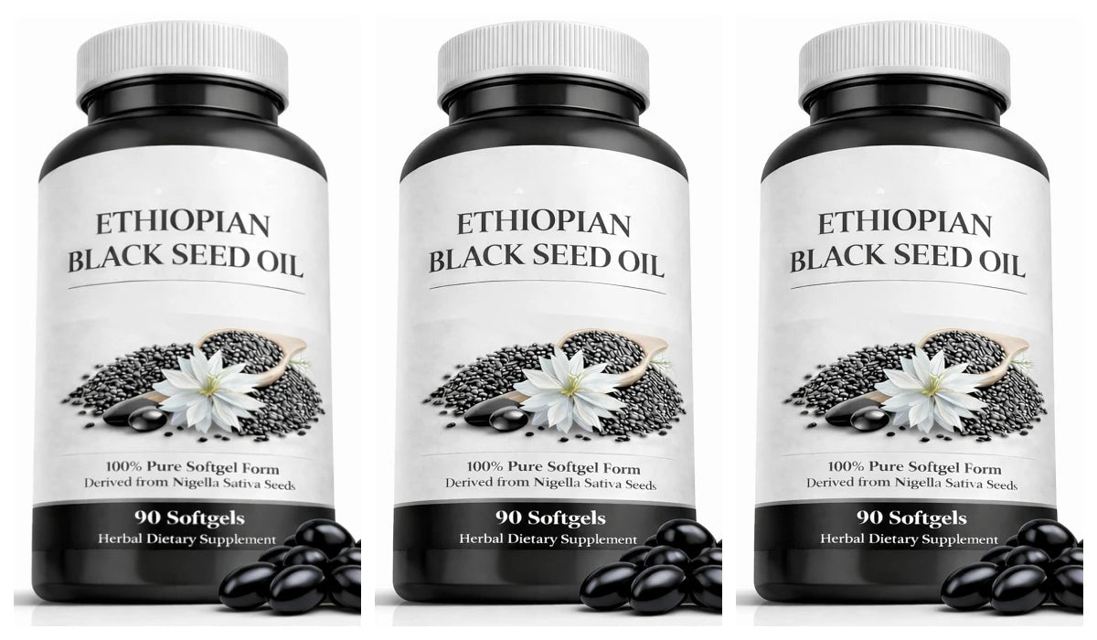 Black Seed Oil Capsule Nutritional Purity Natural Cold Pressed Nigella Sativa Oil Support Immune System and Skin Health 90 Count