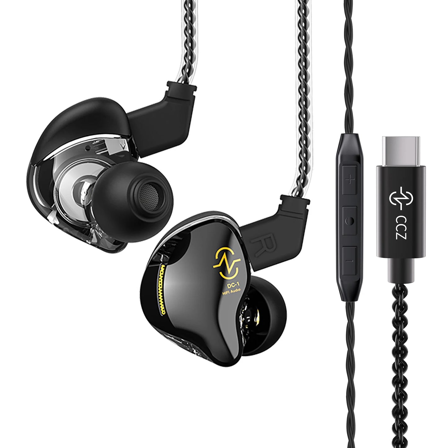CCZ in ear HiFi bass immersive sound headphones  for drummers musicians singers stage earplugs patented earplug headphones