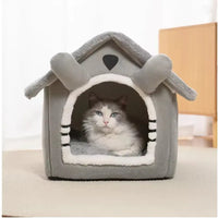 Foldable Pet House Removable Washable Cat House Puppy Cave Sofa Pet Bed House for Extra Small Dogs and Small and Medium Cats