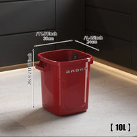 Household wheeled kitchen trash can with large capacity, no need to bend over, high appearance level, horizontal type trash can