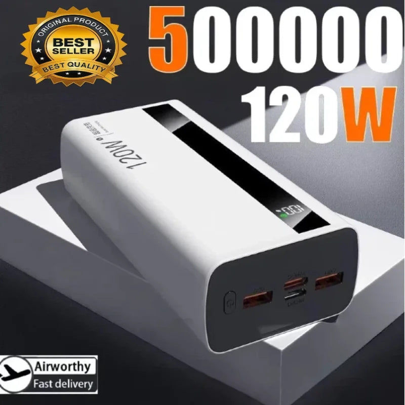 200000mAh High Capacity PowerBank 120W Super Fast Charging Portable External Battery Powerbank For Iphone Huawei Samsung Oppo
