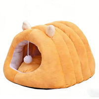 Deep Sleep Cat Bed Cartoon Pet Cave Foldable Removable Washable Sleeping Mat Bed for Kitten Puppy