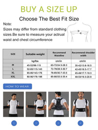 VBOSi Adjustable Back Support Posture Corrector for Men And Women