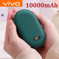 VIVO 10000mAh Hand Warmer Power Bank 2 IN 1 Double-Sided Heating Fast Charging Battery Digital Display Power Bank For Winter
