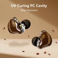 CCZ in ear HiFi bass immersive sound headphones  for drummers musicians singers stage earplugs patented earplug headphones