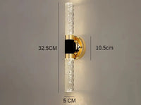 Modern 24W Mirror light Wall Lamps Indoor Fixtures Bubble Crystal Wall Sconces for Bathroom Bedroom Hallway Corridor