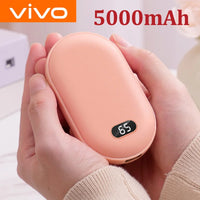 VIVO 10000mAh Hand Warmer Power Bank 2 IN 1 Double-Sided Heating Fast Charging Battery Digital Display Power Bank For Winter