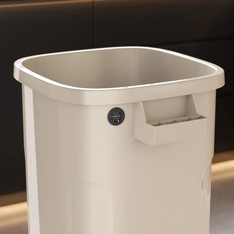 Household wheeled kitchen trash can with large capacity, no need to bend over, high appearance level, horizontal type trash can
