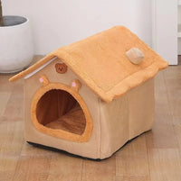 Foldable Pet House Removable Washable Cat House Puppy Cave Sofa Pet Bed House for Extra Small Dogs and Small and Medium Cats