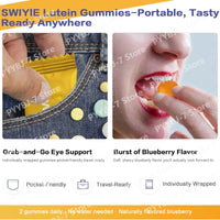 Lutein Gummies Eye Vitamin and Mineral Supplement with 20mg Lutein 4mg Zeaxanthin Gummy Vitamins for Eye Health Support
