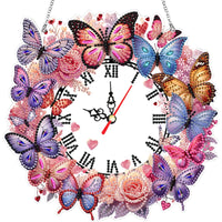 2D Flat DIY Acrylic Special Shape Diamond Painting Clock Pendant Diamond Art Clock Pendant Kit Creative Craft Project
