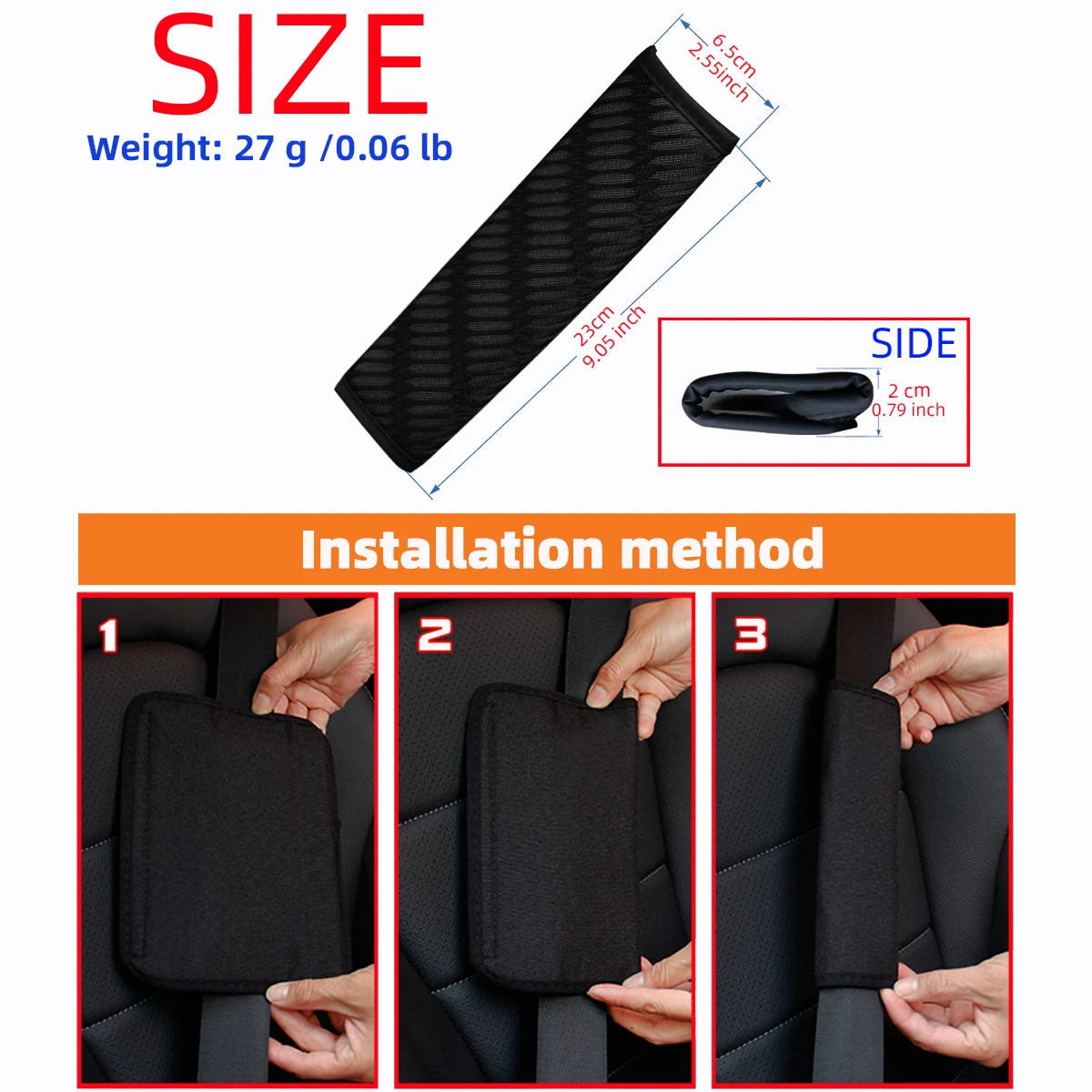 A summer long hole mesh cloth breathable comfortable car shoulder sleeve seat belt decorative car interior supplies are availabl