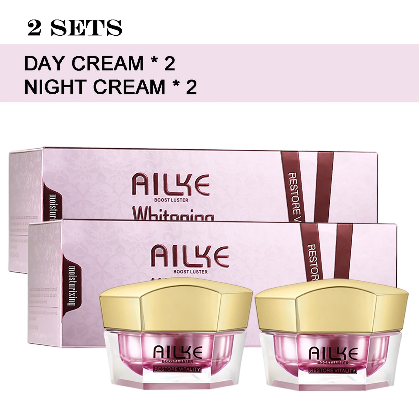 AILKE Lightening Face Cream, Antioxidant, Radiant Skin, Firming, With Sodium Hyaluronate, Clean Skin Facial Cream