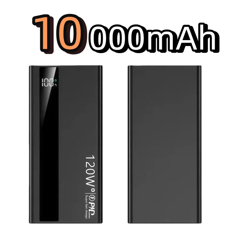 200000mAh High Capacity PowerBank 120W Super Fast Charging Portable External Battery Powerbank For Iphone Huawei Samsung Oppo