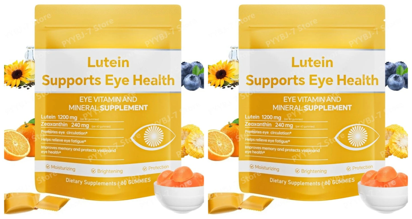 Lutein Gummies Eye Vitamin and Mineral Supplement with 20mg Lutein 4mg Zeaxanthin Gummy Vitamins for Eye Health Support