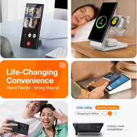 UYUXIO Magnetic Mobile Phone Case with Kickstand for Samsung Galaxy S26 S25 S24 S23 Ultra FE S22 Plus Stand Cases with Holder