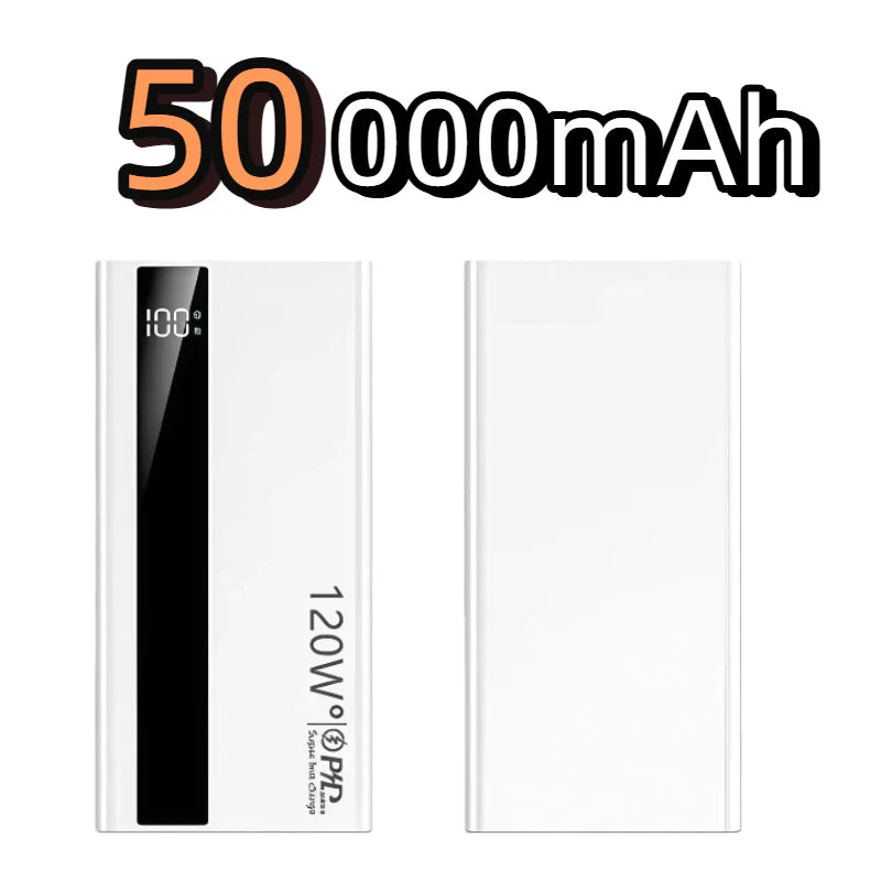 200000mAh High Capacity PowerBank 120W Super Fast Charging Portable External Battery Powerbank For Iphone Huawei Samsung Oppo