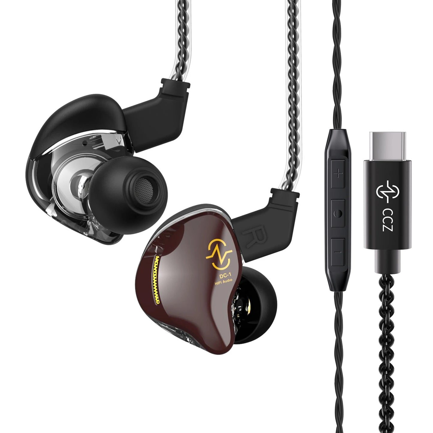 CCZ in ear HiFi bass immersive sound headphones  for drummers musicians singers stage earplugs patented earplug headphones