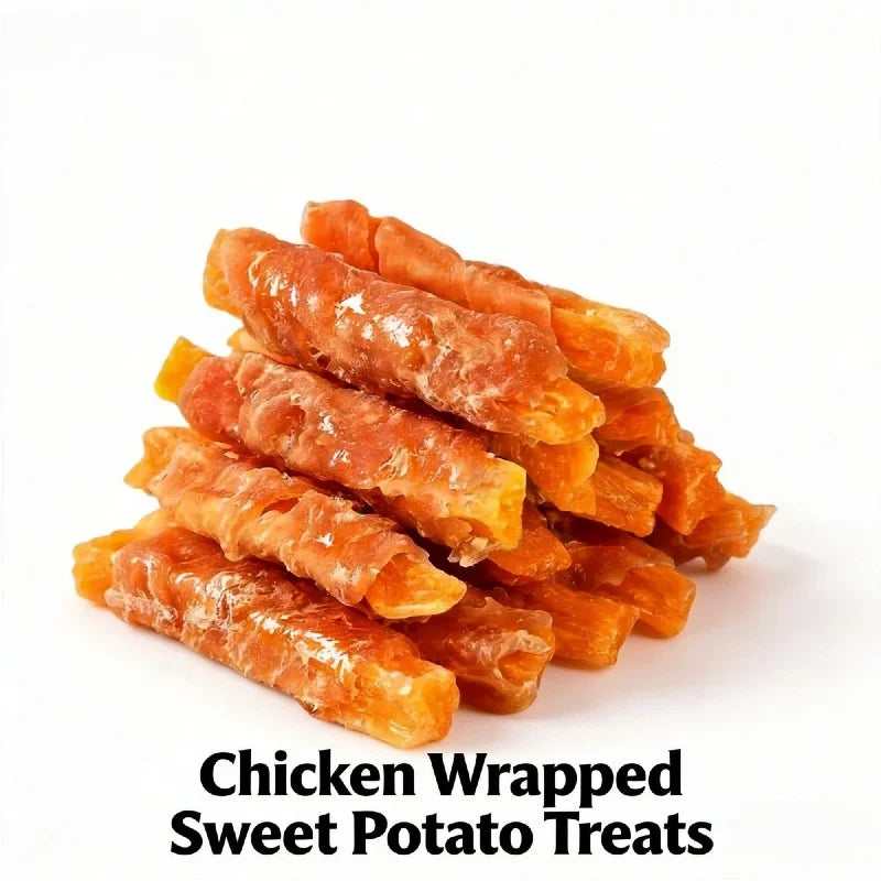 400g Chicken & Sweet Potato Dog Treats – Nutritious & Delicious, Helps Clean Teeth & Freshen Breath