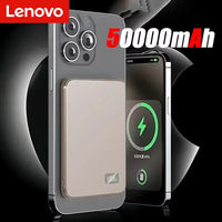 Lenovo Magnetic Wireless 50000mAh Power Bank PD22.5W Super Fast Charging External Battery for Magsafe For iPhone Huawei Samsung