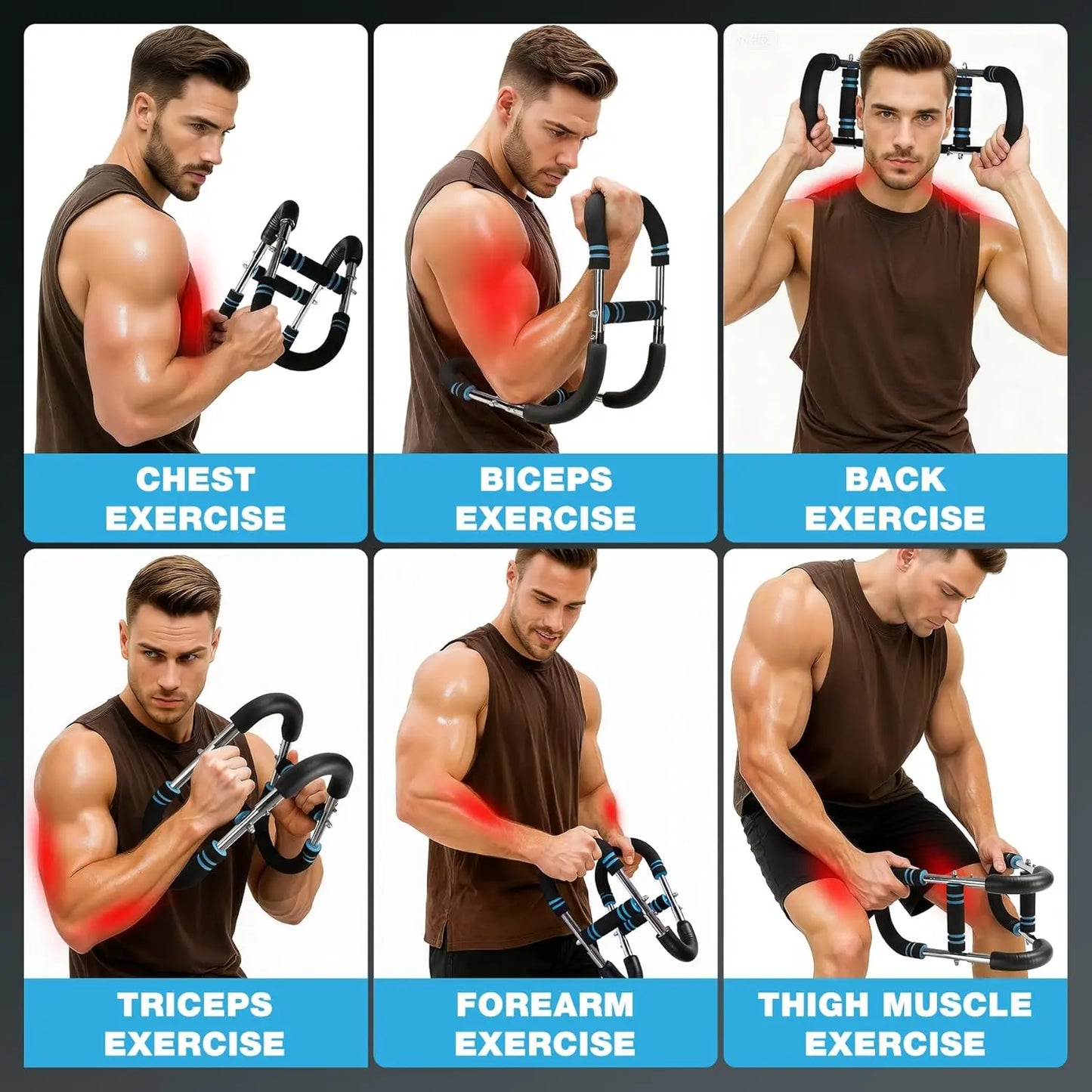 Twister Chest Expander: 66-110lbs 3-Level Arm Trainer. Portable Spring Bar with Safety Sleeve for Shoulder, Biceps & Chest.