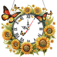 2D Flat DIY Acrylic Special Shape Diamond Painting Clock Pendant Diamond Art Clock Pendant Kit Creative Craft Project