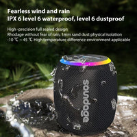 Soundage Portable Wireless Bluetooth Speaker 360 Degree Stereo Surround Subwoofer IPX6 Waterproof Support TF TWS Speaker