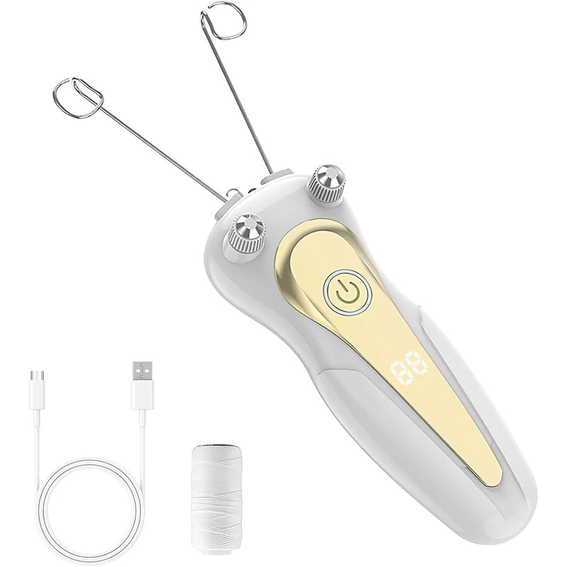Electric Cotton Thread Epilator with LCD Display Facial Hair Remover Defeather Instant Arm Leg Hair Removal Threading Depilation