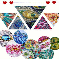 2D Flat DIY Acrylic Special Shape Diamond Painting Clock Pendant Diamond Art Clock Pendant Kit Creative Craft Project