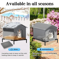 Stray Cat Houses with Mat Waterproof Winter Warm Shelter Foldable Pet Cave Nest Sleeping Beds for Outdoor Cats Small Dog Puppies