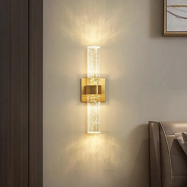 Modern 24W Mirror light Wall Lamps Indoor Fixtures Bubble Crystal Wall Sconces for Bathroom Bedroom Hallway Corridor