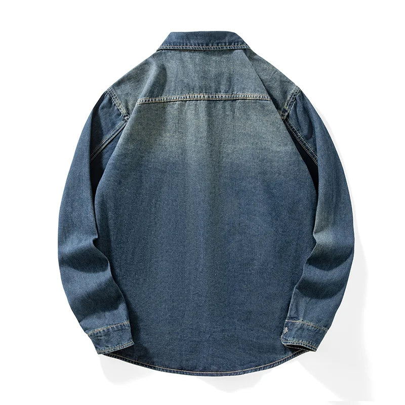 Men's Spring New Loose Fit Shirt Japanese Style Cool Retro Top Casual Fashion Vintage Upperwear for Men