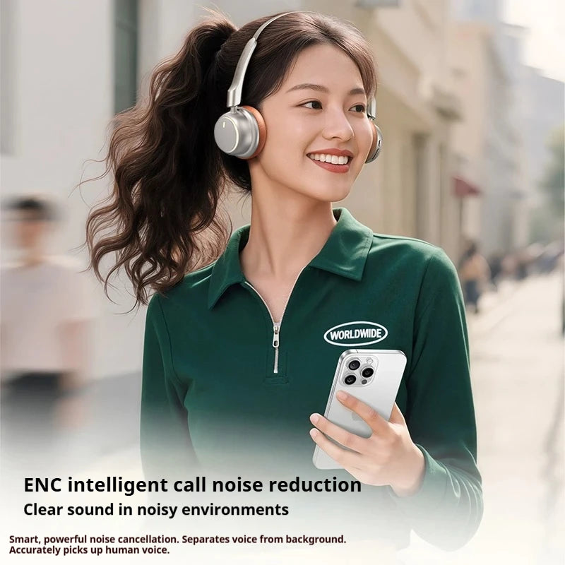 High-Quality Wireless Bluetooth-compatible Headphones, Smart Noise Cancelling, Universal Music Earbuds, V6.0 Headset Earphones
