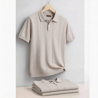 AIOPESON Men's Stripe Golf Polo Shirt Old Money Cool Silk Fabric Short Sleeve Icy Touch Breathable Casual Summer Top